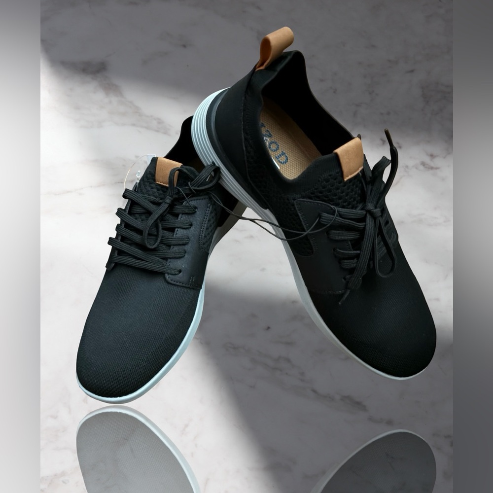 Izod Bannister Men's Size 12 Lace Up Shoe, Black, New in Box everyday wear